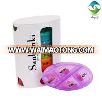 New design and fashion 7 day plastic pill box