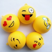 Decompression Round Yellow Emoji Slow Rising Squishy Toy For Children